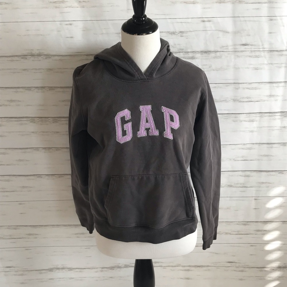 Youth gap hoodie gray and purple, medium